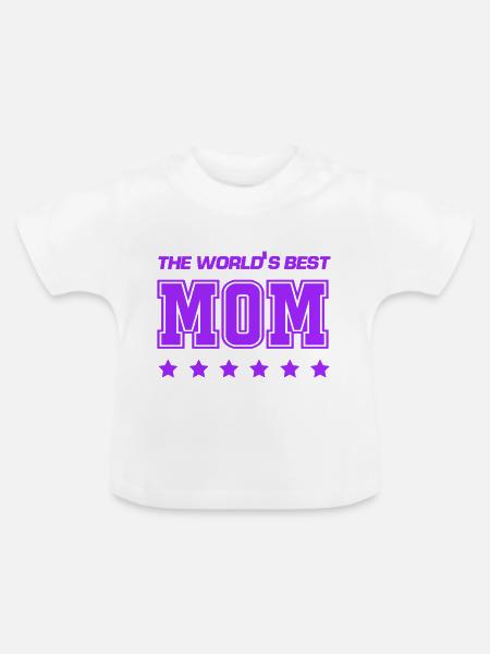 best mom - Baby Bio-T-Shirt mit Rundhals - Weiß
