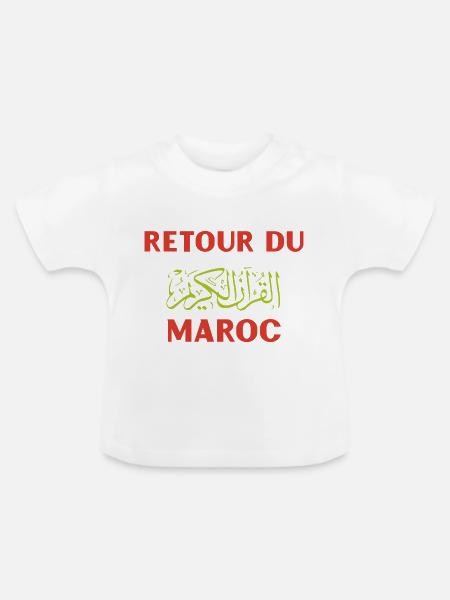 Retour du Maroc - Baby Bio-T-Shirt mit Rundhals - Weiß