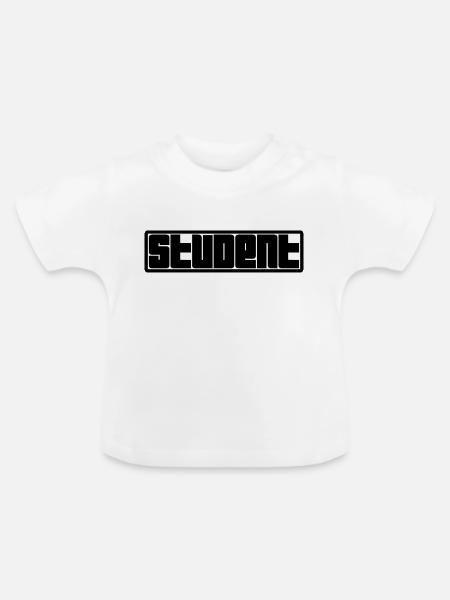 Student Logo - Baby Bio-T-Shirt mit Rundhals - Weiß