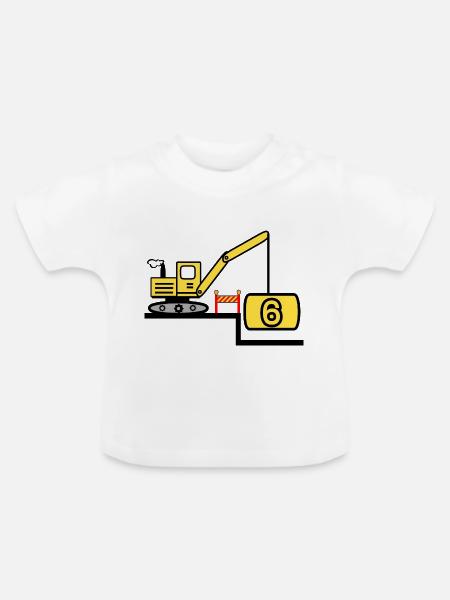 Bagger - Baby Bio-T-Shirt mit Rundhals - Weiß