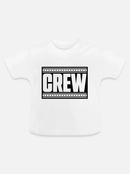 crew strich sterne - Baby Bio-T-Shirt mit Rundhals - Weiß