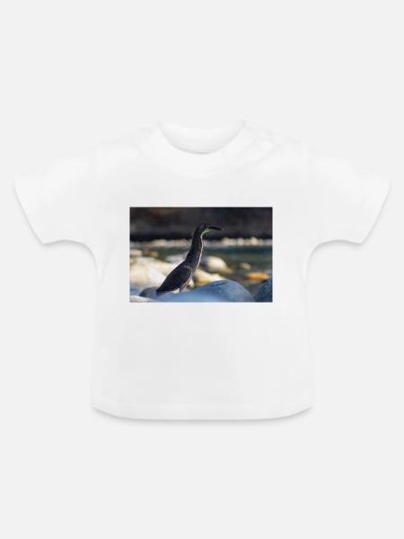 Der Reiher - Baby Bio-T-Shirt mit Rundhals - Weiß