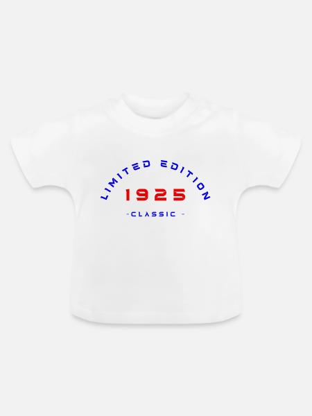1925, Limited Edition - Baby Bio-T-Shirt mit Rundhals - Weiß