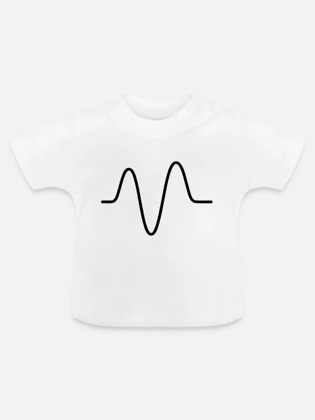 Puls, Herzschlag - Baby Bio-T-Shirt mit Rundhals - Weiß