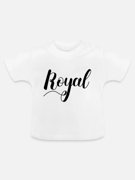 königlich - Baby Bio-T-Shirt mit Rundhals - Weiß