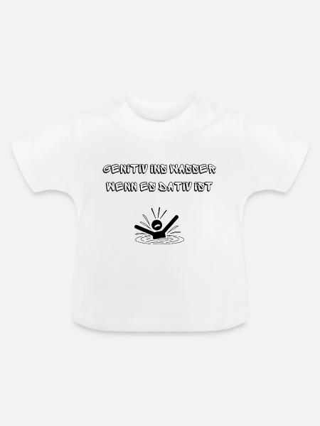 Grammatik unter Druck - Baby Bio-T-Shirt mit Rundhals - Weiß