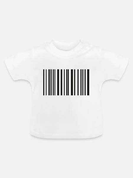 barcode - Baby Bio-T-Shirt mit Rundhals - Weiß