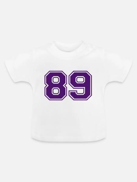 89 - Baby Bio-T-Shirt mit Rundhals - Weiß