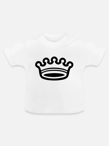 Krone (crown) 03.0 - Baby Bio-T-Shirt mit Rundhals - Weiß