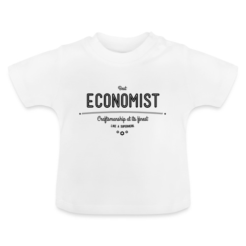 Bester Ökonom - wie ein Superheld - Baby Bio-T-Shirt mit Rundhals