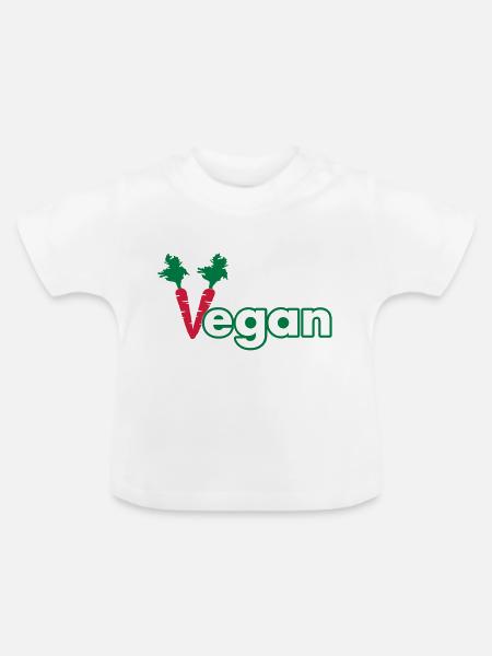 vegan - Baby Bio-T-Shirt mit Rundhals - Weiß