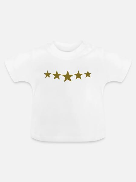 5 star - Baby Bio-T-Shirt mit Rundhals - Weiß