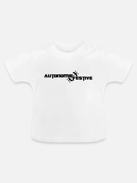 festlichen Autonomie - Baby Bio-T-Shirt mit Rundhals - Weiß