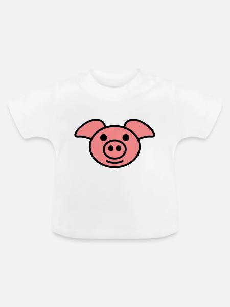 pig - Baby Bio-T-Shirt mit Rundhals - Weiß