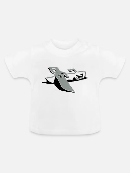 knivesgrey - Baby Bio-T-Shirt mit Rundhals - Weiß