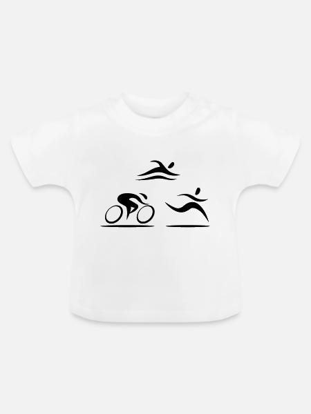 Triathlon - Baby Bio-T-Shirt mit Rundhals - Weiß