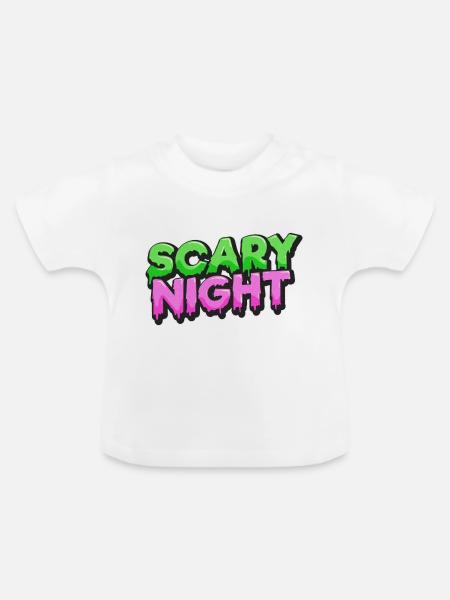 Scary Night - Baby Bio-T-Shirt mit Rundhals - Weiß