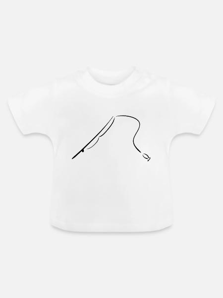 fischen - Baby Bio-T-Shirt mit Rundhals - Weiß