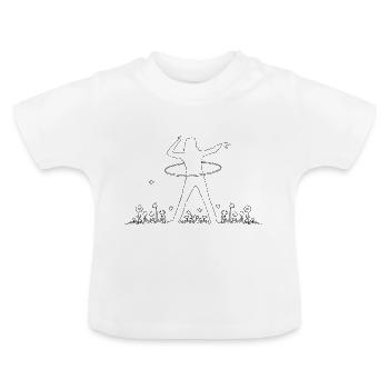 Hula Hoop - Baby Bio-T-Shirt mit Rundhals - Weiß - Vorne