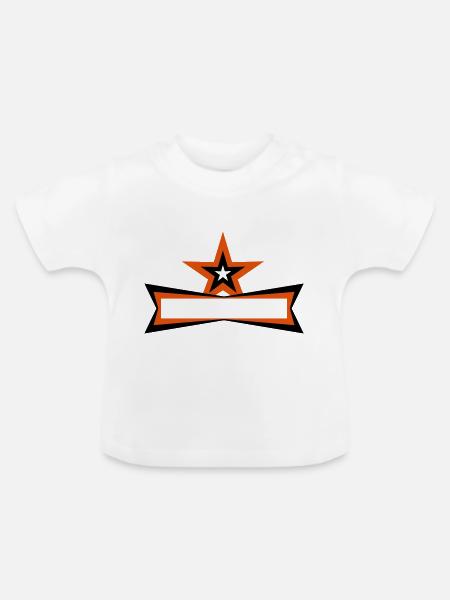 Star Frame - Baby Bio-T-Shirt mit Rundhals - Weiß