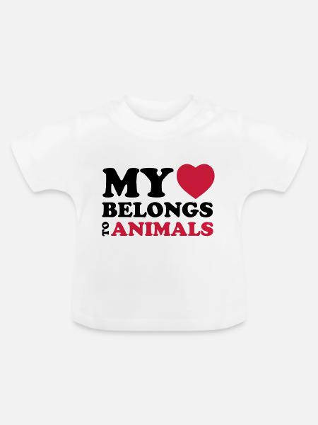 MHBT ANIMALS - Baby Bio-T-Shirt mit Rundhals - Weiß