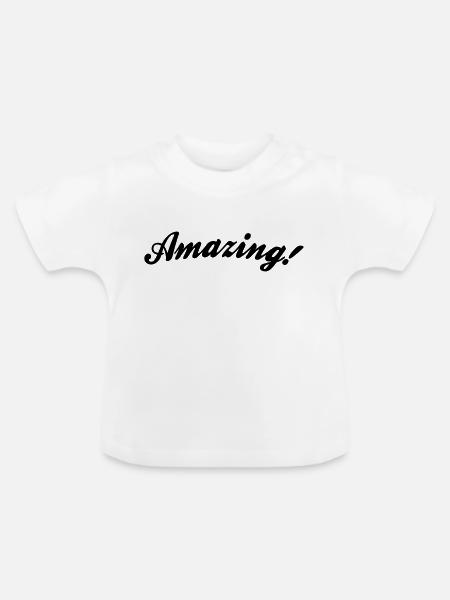 amazing - Baby Bio-T-Shirt mit Rundhals - Weiß