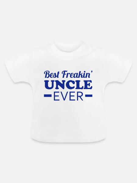 Uncle - Baby Bio-T-Shirt mit Rundhals - Weiß