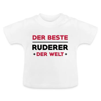 Rudern / Ruderer / Ruderin / Rudergerät / Boot - Baby Bio-T-Shirt mit Rundhals - Weiß - Vorne