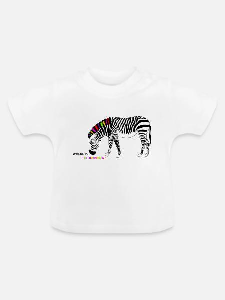 The rainbow - Baby Bio-T-Shirt mit Rundhals - Weiß