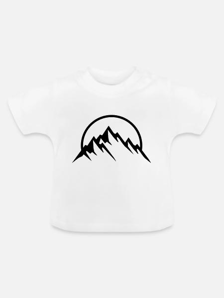 mountains sunshine - Baby Bio-T-Shirt mit Rundhals - Weiß