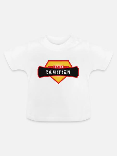 Tahitian Inside - Baby Bio-T-Shirt mit Rundhals - Weiß