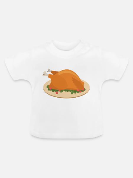Truthahn - Baby Bio-T-Shirt mit Rundhals - Weiß