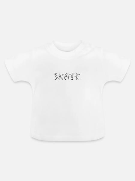Skate Geschenk - Baby Bio-T-Shirt mit Rundhals - Weiß