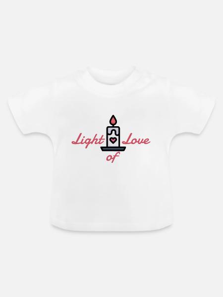 Light of Love - Baby Bio-T-Shirt mit Rundhals - Weiß
