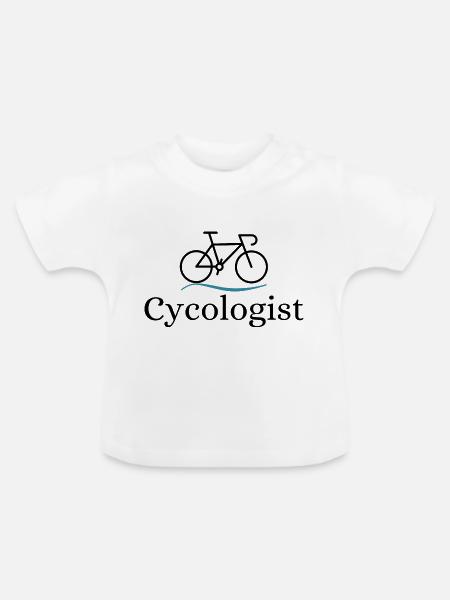 Radfahrer Cycologist - Baby Bio-T-Shirt mit Rundhals - Weiß