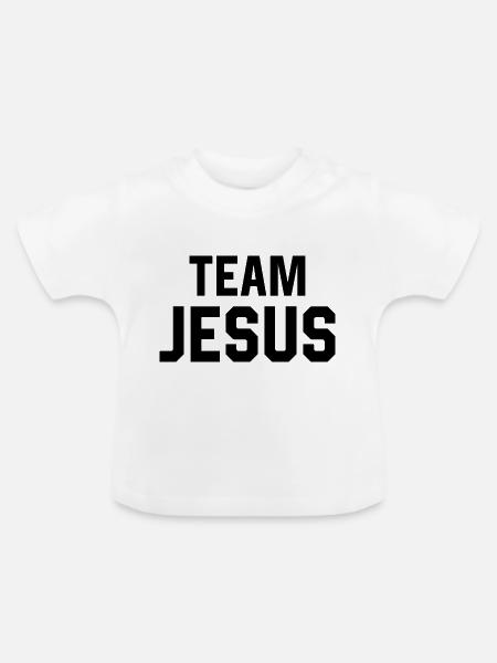Team Jesus - Baby Bio-T-Shirt mit Rundhals - Weiß