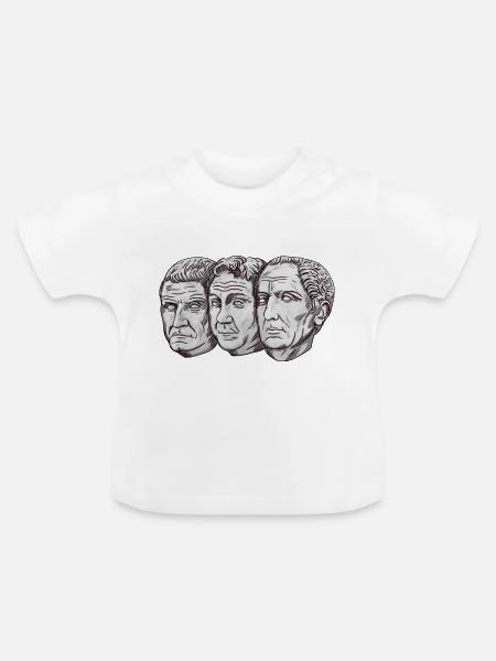 Triumvirat Cäsar Pompeius Crassus - Baby Bio-T-Shirt mit Rundhals - Weiß
