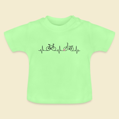 Heart Monitor Kunstrad & Radball - Baby Bio-T-Shirt mit Rundhals