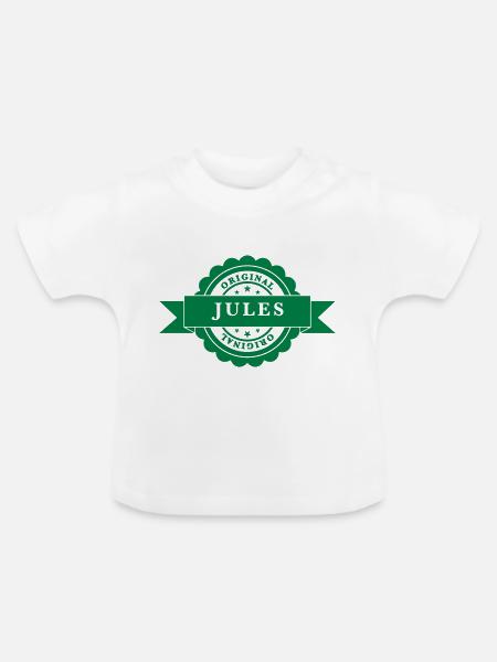 Jules - Baby Bio-T-Shirt mit Rundhals - Weiß