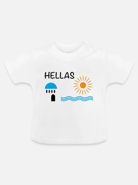 Hellas - Baby Bio-T-Shirt mit Rundhals - Weiß