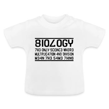 biology - Baby Organic T-Shirt with Round Neck - white - Front