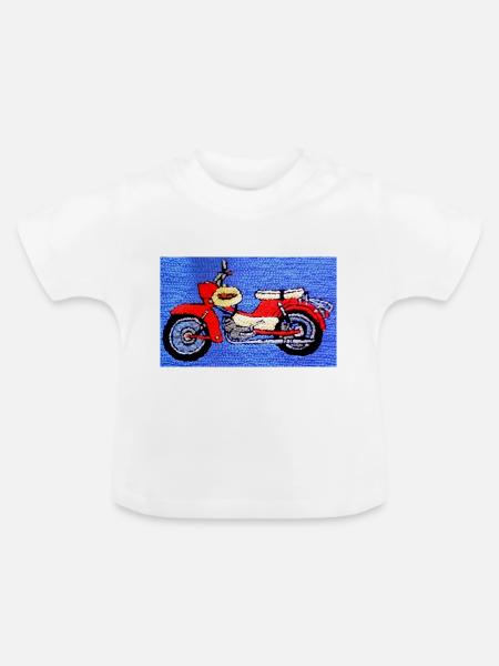 Kultmoped DDR - Baby Bio-T-Shirt mit Rundhals - Weiß