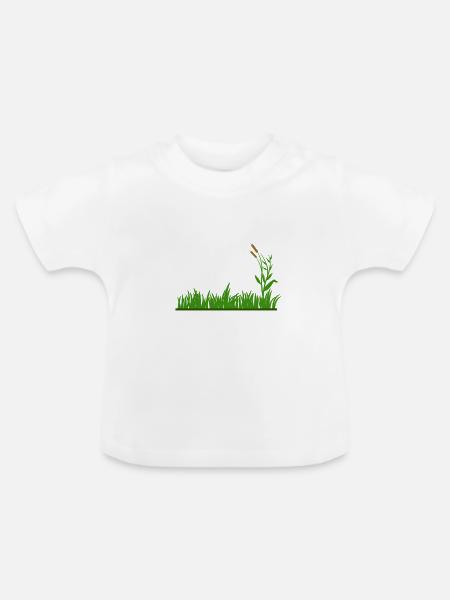 Wiese - Baby Bio-T-Shirt mit Rundhals - Weiß