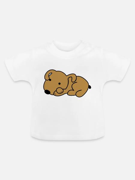 dog - Baby Bio-T-Shirt mit Rundhals - Weiß