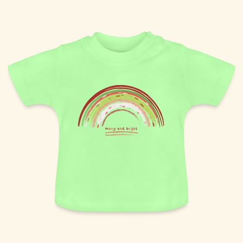 rainbow merry and bright - Baby Bio-T-Shirt mit Rundhals