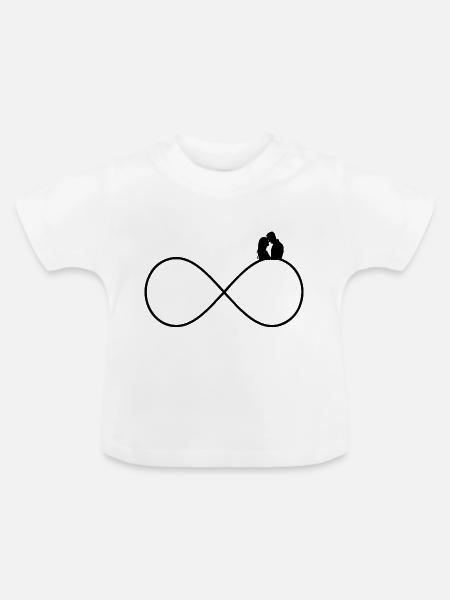 Couple Unendlich / Forever - Baby Bio-T-Shirt mit Rundhals - Weiß