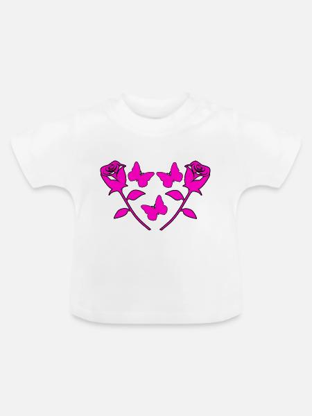 Sommer - Baby Bio-T-Shirt mit Rundhals - Weiß