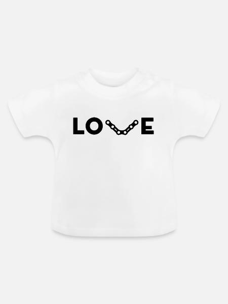 ICH LIEBE FAHRRÄDER - Baby Bio-T-Shirt mit Rundhals - Weiß
