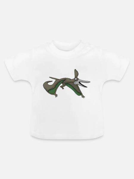 Flugsaurier 2 - Baby Bio-T-Shirt mit Rundhals - Weiß