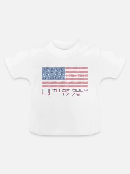 Unabhängigkeit vom 4. Juli - Baby Bio-T-Shirt mit Rundhals - Weiß